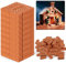 BNGXR Mini Ziegel, 50 Stück Rot Miniatur Ziegel, Mini Modellziegel Gebäude Ziegelsteine für Handwerk, Winzige Ziegelsteine, Scale Ziegel für DIY Puppenhaus Garten Dekoration