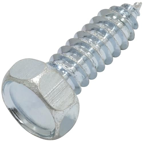 AERZETIX - C73086 - Juego de 25 Tornillos autorroscantes Ø8x25mm con cabeza hexagonal 6 lados - DIN7976 - chapa metal montaje - en acero al carbono - acabado galvanizado