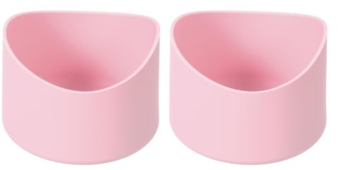 sourcing map Lot de 2 manchons de protection en silicone de 7 cm pour bottes de 340 à 700 g, dessous de bouteille d'eau, antidérapants, accessoires de tasse de forme irrégulière, rose