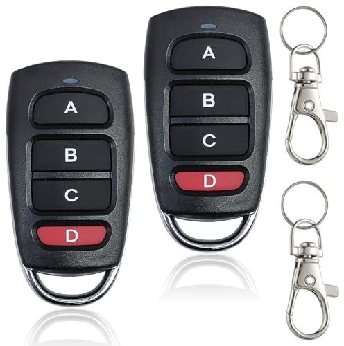 QSDIYRF 433,92 MHz código fijo mando a distancia puerta de control remoto abrepuertas electrico abridor control remoto garaje duplicador de mandos a distancia equipo para puerta de garaje paquete de 2