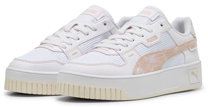 PUMA Damen Carina Street LUX Crafted Flowers Sneaker, White-Rose Quartz, 40 EU