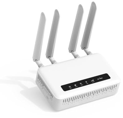 GL-X2000(Spitz Plus) Router 4G LTE con puerta de enlace celular para el hogar, empresas, casas rodantes, viajes por carretera, CAT 12, Router Wifi 6, Antenas desmontables, Doble SIM, OpenVPN (solo UE)