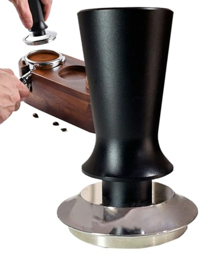 Baspulver i kaffepulver - platt bas kaffebanan med avtagbart handtag, tamperverktyg | COFFETS 53 mm kompatibel med halvautomatiska maskiner, tillbehör