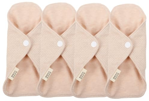 CALLARON 4piezas Compresas Menstruales Reutilizables De Algodón Lavable Para Mujeres Unidades Cuidado Salud