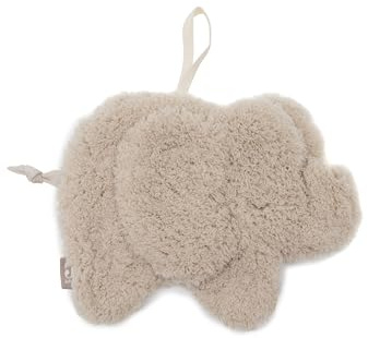Jollein gosehandduk baby elefant – Elephant Tales – sand – gosedjur och napp – extra mjuk – snuffelduk baby – present till födseln – 19 x 14 cm