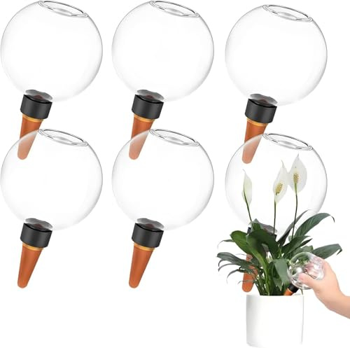 6 grandi sfere di irrigazione,pali a sfera di irrigazione, piante in vaso auto-irrigazione, 350/500 ml dispenser di acqua per piante per irrigazione di piante in interni ed esterni
