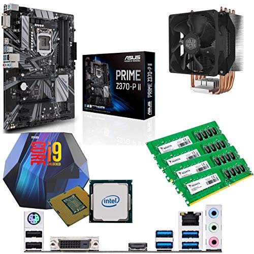 Components4All Intel Coffee Lake Core i9 9900K 3.6GHz (5.0GHz Turbo) CPU, ASUS Prime Z370-P II Motherboard, 32GB 2666MHz Adata DDR4 RAM & Cooler Master Hyper Cooler Pre-Built Bundle