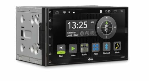 RADICAL R-D211: 2-din Android-bilradio och multimediasystem med DAB+, UKW, USB, Bluetooth, WiFi/WLAN, 7-tums pekskärm, app spegel, mediencenter med öppen Android 9.0 OS