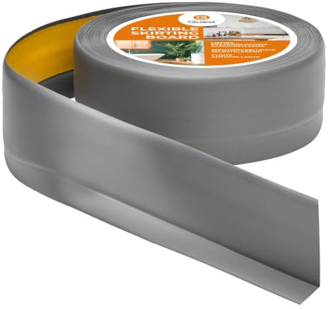 Quest Sockellist PVC mjuk självhäftande 50x20mm – grå, 25 m