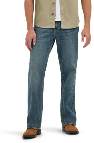 Wrangler Mens Free to Stretch Relaxed Fit Jean, Grey Tint, 40W x 36L