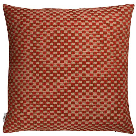 RØROS TWEED - Isak Kissen - Wollkissen aus norwegischer Lammwolle - Design von Anderssen & Voll - Maße: 60 x 60 cm (105353 - Red Sumac)