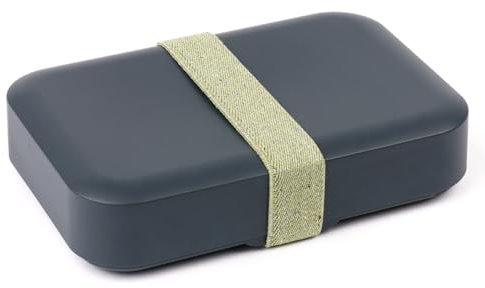 Amuse nachhaltige Brotdose Erwachsene | Zero Waste 100% recycelter Kunststoff mit einzigartiger Farbgebung | perfekt als Meal Prep Boxen | Lunchbox Erwachsene, Gummiband aus recycelten Denim-Jeans