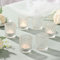 FUND AMLIGHT 12 vasos de velas de té, velas de té de cristal para mesa, portavelas de cristal, portavelas votivas, bodas, Navidad, centros de mesa para el hogar