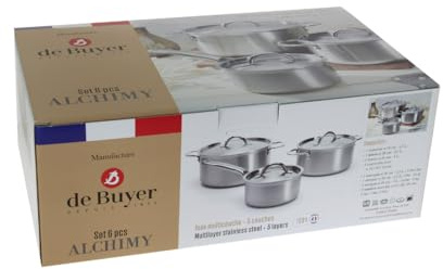 ALCHIMY - Set di pentole in acciaio inox, 6 pezzi
