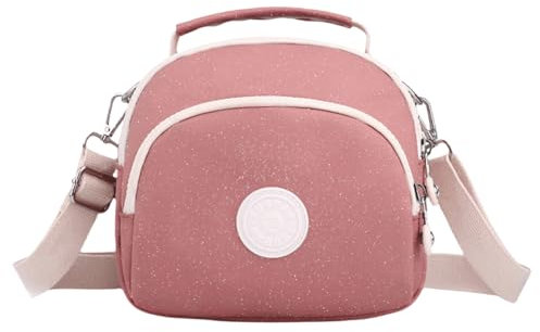 FAVORTALK Handytasche Zum Umhängen Damen Kleine Umhängetasche Leichte Crossbody Bag Handy Handytasche zum Umhängen Moderne Taschen mit Verstellbaren Schultergurt Rosa DJB01406