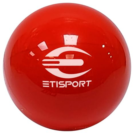 ETISPORT Bola de Hockey Patines Pro. Uso Profesional para Toda Clase de Superficies. Medida y Peso reglamentarios. (Rojo)