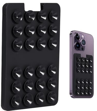 Tarjetero con Ventosa para Teléfono - Cartera para Teléfono Móvil con Ventosa, Fuerte Soporte para Teléfono Móvil Fuerte Adsorción | Ideal para pared, ducha, prácticos accesorios para tarjetero de tel