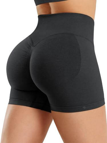 ZAAYO Sport gym shorts dam 4,5 tum korta sportbyxor hög midja dolda scrunch shorts dam