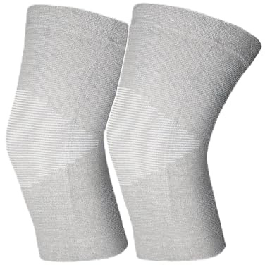 1 Pair Bamboo Charcoal Knee Sleeve - Bamboo Knee Brace Compression Knee Sleeve Perfect Knee Brace for Knee Pain and Enhanced Comfort (Gray, 77-198 Lb)