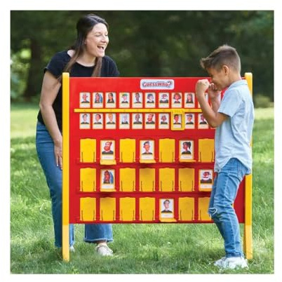 Giant Mystery Face Guessing Game – Indoor & Outdoor Family Board Game – Extra Large Mats & Cards for Kids and Adults – 2-4 Players