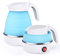 Foldable Electric Kettle, Camping Kettle, Mini Travel Kettle, Silicone Electric Water Boiler, Tea, Coffee Kettle, Collapsible Kettle with Separable Power Cord for Outdoor Hiking Camping—Blue