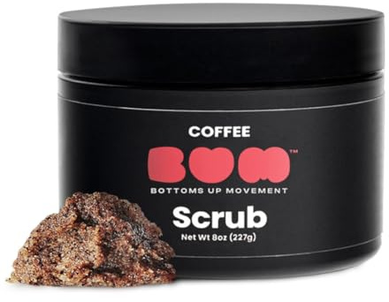 (BUM) Bottoms Up Movement - Coffee Scrub (BUM) - Peeling for Feet, Hands, Body and Butt with Jojoba, Rosehip and Vitamin E - Body Scrub