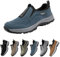 Chaussure De Marche Homme sans Lacets Baskets De Randonnée en Plein Air Chaussures De Randonnée À Enfiler pour Homme Chaussures Orthopédiques Chaussures Légères pour Le Travail Basket De Marche