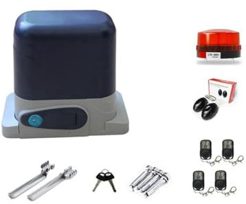 Motore per cancello scorrevole, 800KGS Operatore elettrico della porta azionamento automatico della cremagliera scorrevole residenziale con telecomando for il controllo app apri sistema di controllo a