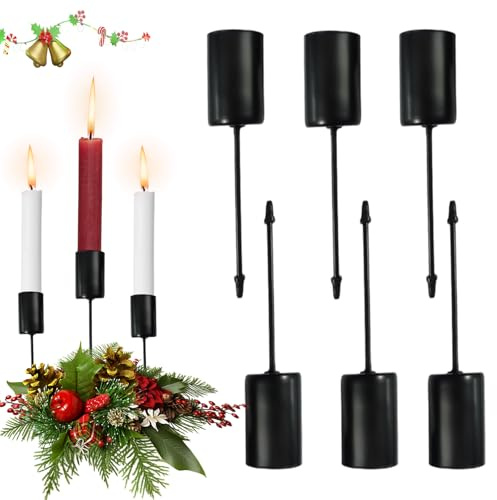 Portacandele a forma di corona dell'Avvento, in stile retrò, per candele, come decorazione per Natale e appartamento, decorazione stagionale e nordica, adatto per il fai da te, decorazione atmosferica