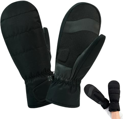 Guantes de snowboard de fibra de poliéster, M/L/XL, resistentes al viento, cálidos, guantes de invierno, impermeables, térmicos, antideslizantes, guantes de snowboard para hombres, mujeres, deportes