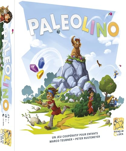 Asmodee - Paleolino - Hans im Glück - Gioco da tavolo cooperativo per bambini - Gioco di memoria Famiglia - da 5 Anni - da 1 a 4 Giocatori - 15 min - Versione francese