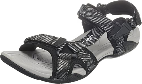 CMP Herren Hamal Hiking Sandal Riemchensandalen, Nero, 45 EU, Schwarz