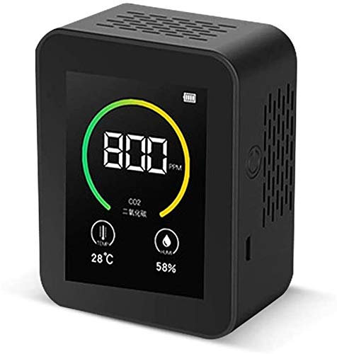 WJJ Metro di CO2 da Interno, Rilevatore di anidride carbonica, Monitor di qualità dell'Aria, Contenuto di concentrazione di Gas anidride carbonica Aria Intelligente Intelligente avvisare