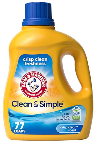 ARM & HAMMER Clean & Simple, 77 Loads Liquid Laundry Detergent, 100.5 Fl oz