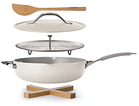 Tramontina All-in-One Plus Pan Set, 5-Quart Ceramic Non Stick Cooking Pan
