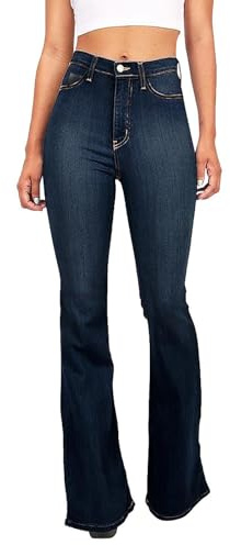 2024 Pantalones Vaquero Mujer Jeans Moda Pantalón Largo Slim Fit Mezclillas Casual Pantalones Denim Verano Primavera Deportes Cintura Alta Original Pantalones Campana Vaquero Clásico Pant