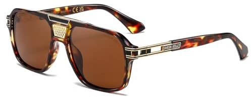 SHEEN KELLY Lunettes de soleil polarisées Vintage, Style pilote pour femmes et hommes, lunettes de Style années 70, décoration en métal, nuances conçues
