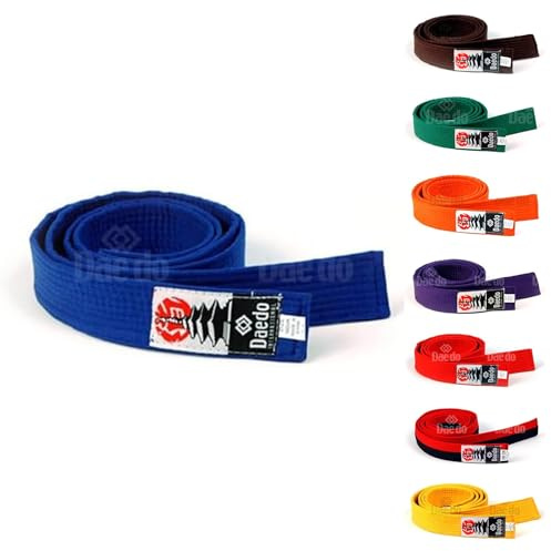 Daedo Taekwondo Belt for Adults and Kids, 240 cm/95 Length – Durable Martial Arts Belt for Taekwondo, Karate, Judo - Blue