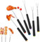 OUDQFCJ 6 Stück Grillspieße Teleskop Marshmallow, Roasting Sticks, Lagerfeuer Grillgabel, Lagerfeuerspieße Edelstahl Ausziehbar, mit isolierten Griffen für Camping, Gartenparty, Grillparty