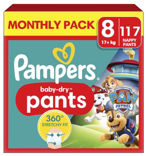 Pampers Baby-Dry Paw Patrol Nappy Pants, Size 8