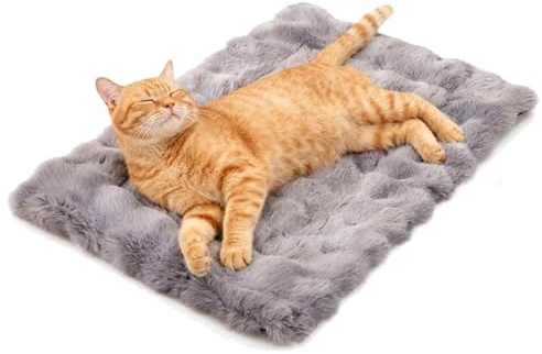 JAWAI Mjuk kattsäng, värmefilt katt, självuppvärmd kudde, tvättbar hundmatta, säng för ergonomisk, termisk kudde (50 x 40 cm)