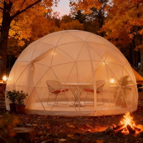 Stjärnskådande kupoltält, 360° vy, snabbförslutande blixtlåsdörr och fönster, rymmer 4–8 personer, alla väder för camping och fest