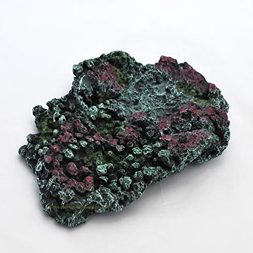Riffgesteins Platte,22x17,5x5cm,Meerwasser Aquarium Deko,Riff Stein Nachbildung