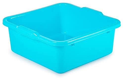 Acan Tradineur - Barreño Cuadrado de Polipropileno, Cubo, Tina, cubeta para Limpieza, Apto para Uso alimentario, Fabricado en España (8 litros, 31,5 x 30,5 x 12,5 cm, Color Aleatorio)