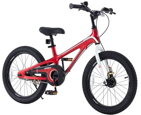 RoyalBaby Kids Bike 18 Inch Lightweight Magnesium Alloy Children's Bicycle Boys Girls Ages 5-9 Years, Red