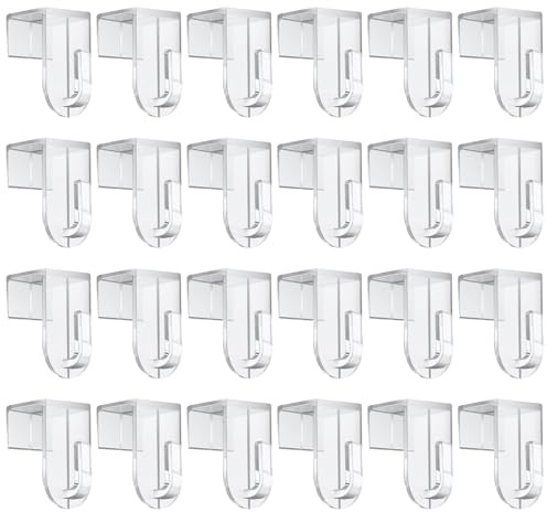 ClcIosis Set di 24 ganci per finestre da appendere, ganci trasparenti per finestre, per decorazioni, ganci per tende, dimensioni 3,5 x 2,8 x 2 cm, ganci per finestre per decorazioni