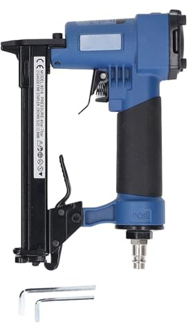 Jiawu Pneumatisk Häftare NPT1/4 Inloppslufthäftpistol för Träklädsel Mattstängsel, 21 Gauge Justerbart Drivdjup 1/4 5/16 3/8 1/2 5/8, Kraftigt Hög Kapacitet
