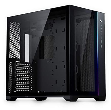 Magniumgear Neo Qube 2, Dual Chamber ATX Mid-Tower,Digital-RGB Lighting, Tempered Glass Panels, Black