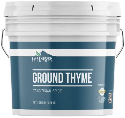 Earthborn Elements Ground Thyme 1 Gallon Bucket, Italian and French Cuisine, Versatile Spice