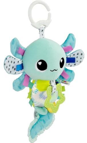 LAMAZE Alise die Axolotl - Clip & Go - Jouet pour poussette - Sensoriels pour bébé - Jouet éducatif précoce à partir de 0 à 6 mois - Spécialement conçu pour les nouveau-nés - Cadeaux de fête prénatale